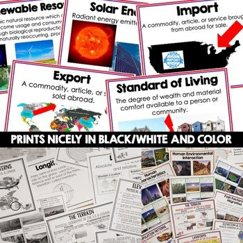 Geography Resources & Land Use Anchor Charts (World Geography Anchor Charts) - preview 2