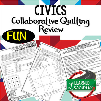 Civics & Government Collaborative Quilt, Classroom Display, Collaborative Poster - preview 1