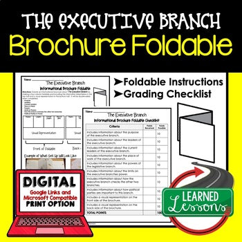 Executive Branch Activity, Executive Branch Foldable - preview 1