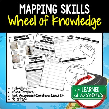 Mapping Skills Activity, Wheel of Knowledge (Interactive Notebook) - preview 1