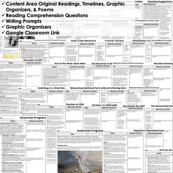 Western Frontier DBQ Close Reading Textbook Replacement Google Print - preview 2