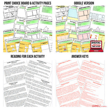 Sound, Light, Heat Waves Activities, Choice Board, Physical Science Activity - preview 2