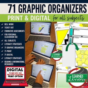Digital Graphic Organizers | Bell Work | Exit Tickets | Formative Assess - preview 3