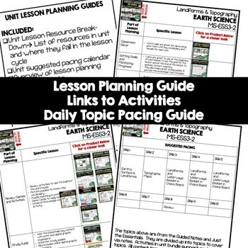 Landforms & Topography Lesson Plan Guide | NGSS Earth Science Lesson Plans - preview 2
