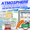 Atmosphere Choice Board, Atmosphere Activities, Climate Weather Activities - preview 1