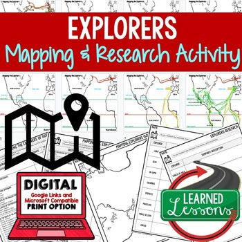 Explorers of Europe Mapping Activity, Mapping Exploration PRINT & DIGITAL - preview 1