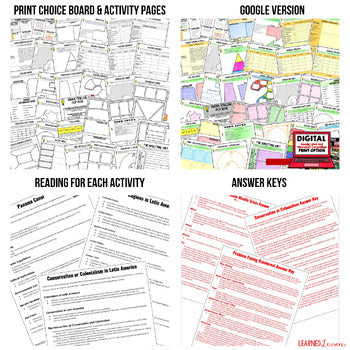 World Geography EUROPE Activities Choice Board, Digital Distance Learning - preview 2
