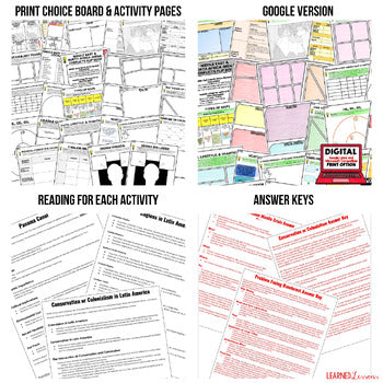 Middle East & North Africa (MENA) Activities, Choice Board, Print & Google - preview 2