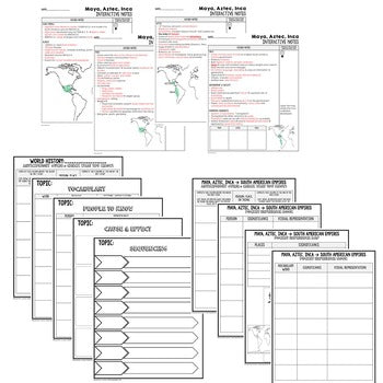 Aztec, Inca, Maya Guided Notes and PowerPoints, Interactive Notebooks, Google - preview 3