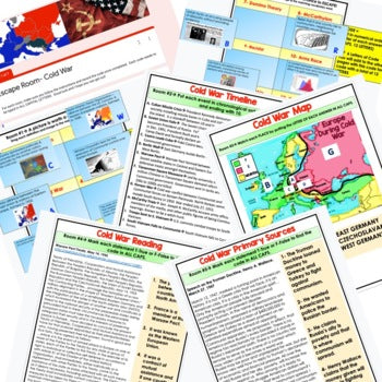 Cold War Digital Escape Room, Breakout Room, Activity Pages No Prep - preview 2