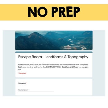 Landforms & Topography Digital Escape Room, Earth Science Escape Room - preview 4