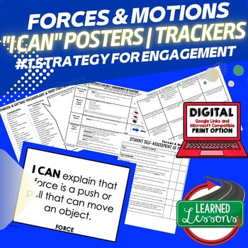 Forces & Motion I Can Posters, Physical Science Posters - preview 1
