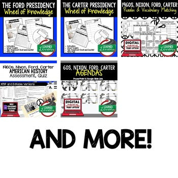 1960s–Nixon, Ford & Carter Presidents Bundle | Modern U.S. History Activities - preview 4