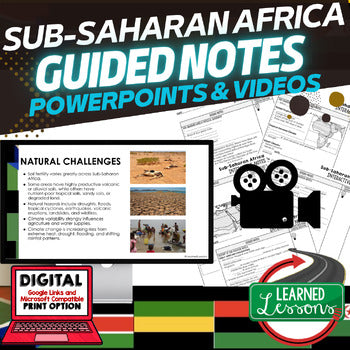Sub-Saharan Africa Notes & PowerPoints World Geography Guided Notes - preview 1