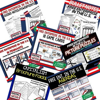 Free Enterprise in the U.S. Activities Bundle | Economics | Print & Digital - preview 2