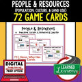 People & Resources Game Cards, Geography Test Prep,  Digital Distance Learning - preview 1
