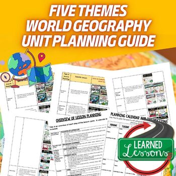 Five Themes of Geography Lesson Plan Guide for World Geography, Back To School - preview 1