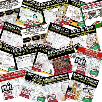 African Kingdoms Curriculum Bundle | World History Activities | Print + Google - preview 3