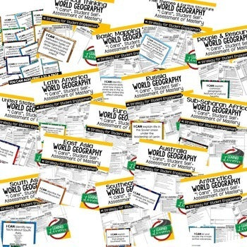 Basic Mapping Skills I Cans, Self-Assessment of Mastery, Basic Mapping Posters - preview 4