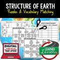 Structure of the Earth Vocabulary Puzzle, Digital Learning, Google & Print - preview 1
