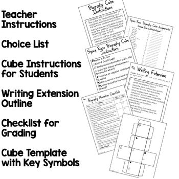 Literary Devices Activity Research Cube with Writing Extensions (English) - preview 2