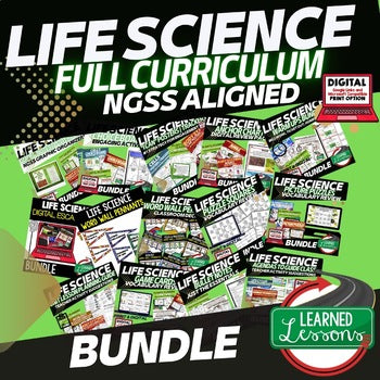 Life Science Curriculum Bundle | NGSS Life Science | Print & Google - preview 2