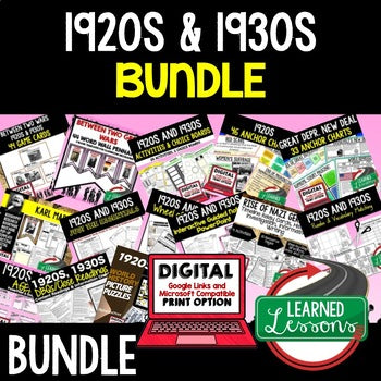 1920s & 1930s Activities Bundle | World History Print & Digital Lessons - preview 1