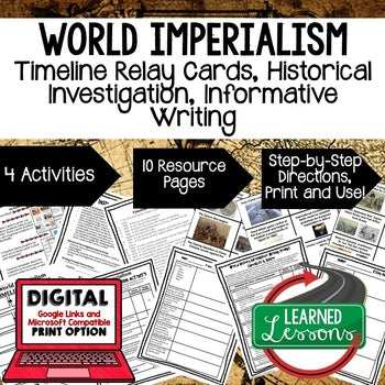 World Imperialism Timeline, Investigation, & Writing, Digital Learning, & Print - preview 1