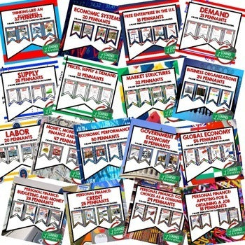 Economics Word Wall Bundle | Free Enterprise Vocabulary | Print & Google - preview 2