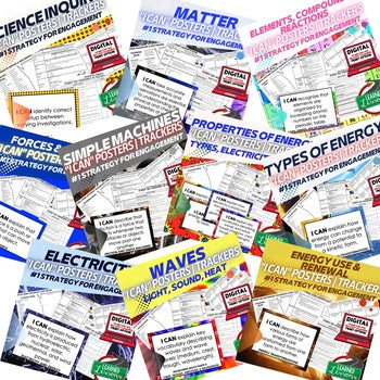 Physical Science I Can Posters Bundle | NGSS Learning Targets - preview 2