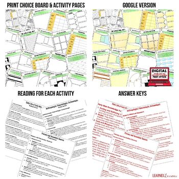 Industrial Revolution Activities, Choice Board, Digital Learning, Google - preview 2