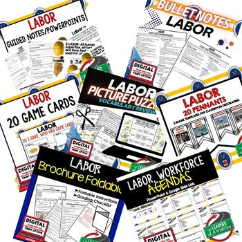 Labor Economics Activities Bundle | Labor Markets | Print & Digital - preview 2