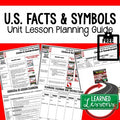 US Facts and Symbols Lesson Plan Guide Civics, Government Back To School - preview 1