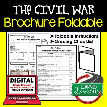 Civil War Activity, Civil War Foldable - preview 1