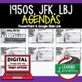 1950s, JFK, LBJ Agenda PowerPoint & Google Slides Agenda - preview 1