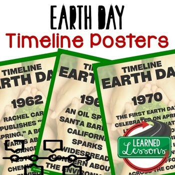 Earth Day Timeline Posters and Activity Pages - preview 1