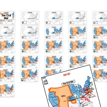 Civil War Map Activity Lesson Research, Mapping the Civil War FREE - preview 3