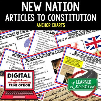 New Nation Anchor Charts | Civics Posters | Print & Digital Activity - preview 1