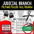 Judicial Branch Activity Vocabulary Picture Puzzle Civics and Government - preview 1