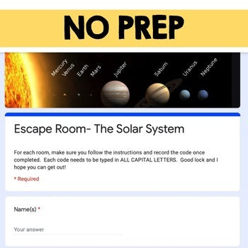Solar System Digital Escape Room Solar System Activity Earth Science Escape Room - preview 4