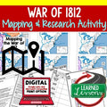 War of 1812 Map Activity and Research, Mapping the War of 1812, PowerPoint - preview 1