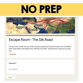 The Silk Road Digital Escape Room, Breakout Room Test Prep, Google - preview 4