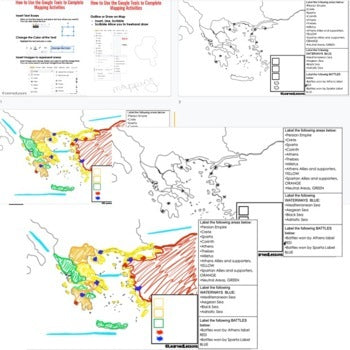 Peloponnesian War Map Activity, Mapping Peloponnesian War PRINT & DIGITAL - preview 3