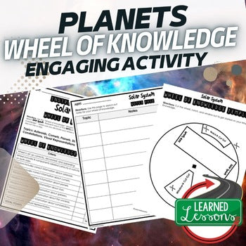 Planets Project Activity, Wheel of Knowledge Interactive Notebook - preview 1