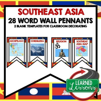 Southeast Asia Word Wall World Geography Word Wall Geography Posters - preview 1