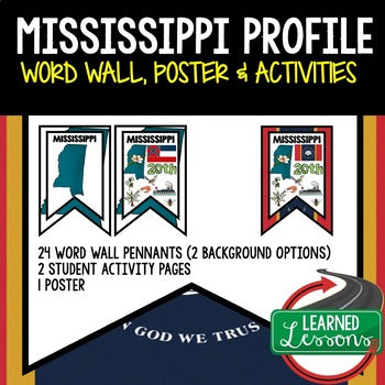 Missouri History Word Wall, State Profile, Missouri Activities US History Poster - preview 1