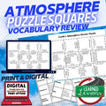 Earth Science Earth's Atmosphere Puzzles Google | Vocabulary Matching - preview 1