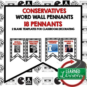 Conservative Reagan and Bush Word Wall US History Word Wall - preview 1