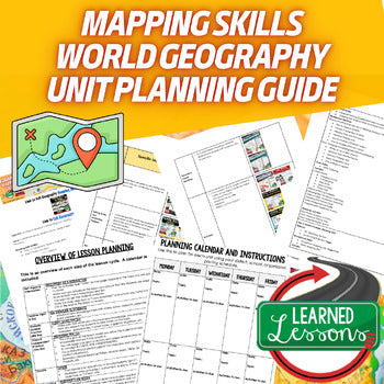 Mapping Skills Lesson Plan Guide for World Geography — Back-to-School Ready - preview 1