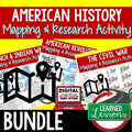 American History Map Activities Bundle | U.S. History | Print & Digital - preview 1